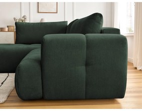 Zelená rozkladacia/s úložným priestorom rohová pohovka (ľavý roh/do L) Fuji – Bobochic Paris