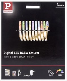 Paulmann 70696 - LED RGBW/8W Stmievateľný pásik DIGITAL 3m 230V + DO