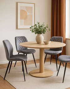 Stolička Mike Velvet sivá