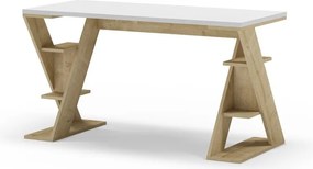 Pracovný stôl s bielou doskou 60x137 cm Butterfly – Marckeric