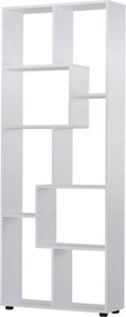 HOMCOM Moderná Vertikálna Knižnica s 8 Policami z E1 Drevotriesky 70x24x178cm Biela | Aosom