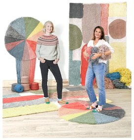 Prateľný ručne tkaný vlnený detský koberec ø120 cm Pie Chart – Lorena Canals