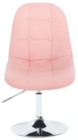 LuxuryForm DESIGN Stolička SAMSON na striebornom tanieri - ružová