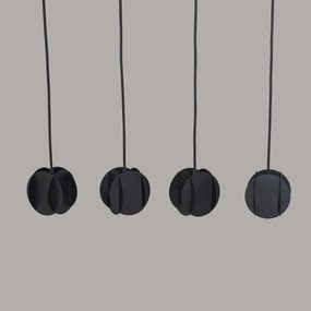 Závesný luster GAMBIT na lanku 4xGU10/10W/230V, čierny