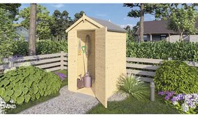 Drevený záhradný domček Mini prírodný 120x126 cm vr. podlahy