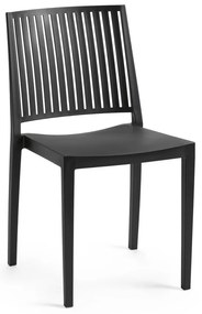 Čierna plastová záhradná stolička Bars - Rojaplast