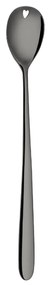 Latte lyžička so srdiečkom PVD sivá - Love Cutlery - 116624