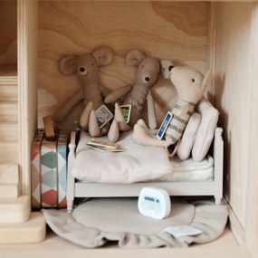 Mini podložka s volánom cappuccino