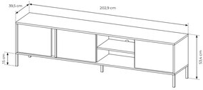 TV stolík/skrinka Danton 203 3D (béžová). Vlastná spoľahlivá doprava až k Vám domov. 1071338