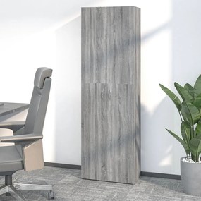 Kancelárska skrinka sivá sonoma 60x32x190 cm spracované drevo