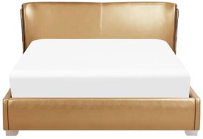 Manželská posteľ 160 cm PARNAS (s roštom) (zlatá). Vlastná spoľahlivá doprava až k Vám domov. 1007422