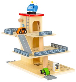 Drevená dráha, garáž pre hračky | 3 úrovne