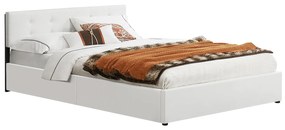Juskys Čalúnená posteľ ,,Marbella" 140 x 200 cm - biela