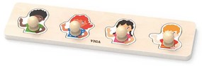 Detské drevené puzzle s úchytmi Viga Farby kože