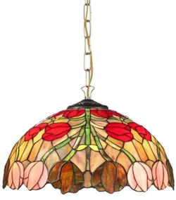 Tiffany luster do obývačky TULIP Ø40