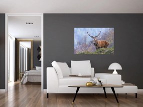Obraz - Jeleň v krajine (90x60 cm)