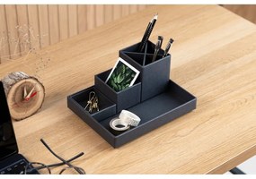 Tmavosivý 4-dielny stolový organizér na písacie pomôcky Bigso Box of Sweden Lena