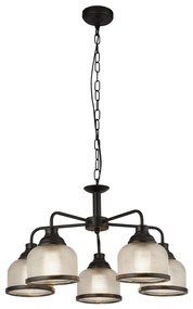 Searchlight 1685-5BK - Luster na reťazi BISTRO 5xE27/60W/230V čierna