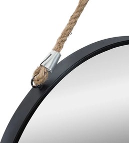 Závesné zrkadlo Round2, čierne