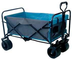 Skladací prepravný vozík - premium 150 L sivá