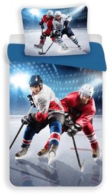 JERRY FABRICS -  JERRY FABRICS 3D Obliečky Lední Hokej micro Polyester - mikrovlákno, 140/200, 70/90 cm