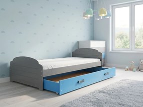 Posteľ LILI 200x90 grafitová - modrá