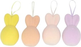 Set 4ks závěsné velikonoční vejce s oušky Egg Easter Flock - Ø 8*14 cm