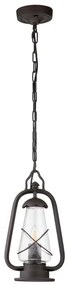 Elstead MINERS-CHN - Vonkajšie závesné svietidlo na reťazi MINERS 1xE27/60W/230V IP44 bronz