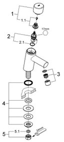 GROHE 32207001 - Páková umývadlová batéria CONCETTO XS, lesklý chróm