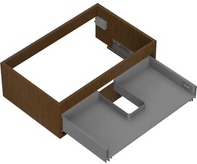 Mexen Box-A, závesná skrinka 70 cm, 1 zásuvka, orech, 91AX0-0700-235-1-86