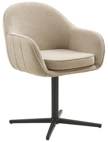 Svetlosivé čalúnené jedálenské kreslá v súprave s podrúčkami 2 ks Tamera – House Nordic