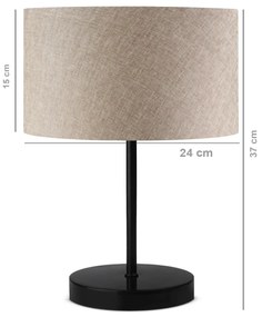 Stolní lampa Barabas béžová/černá