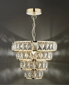 Där Lighting CER0135 - Luster na reťazi CERYS 1xE27/60W/230V zlatý