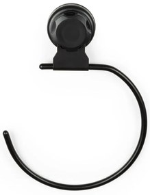 Čierny samodržiaci nástenný držiak na osušky Compactor Bestlock Black Belt And Towel Support