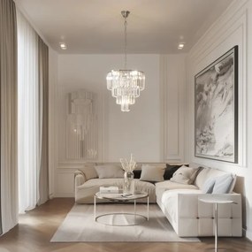 Brilagi - LED Krištáľový luster na reťazi MOZART 5xE14/40W/230V lesklý chróm