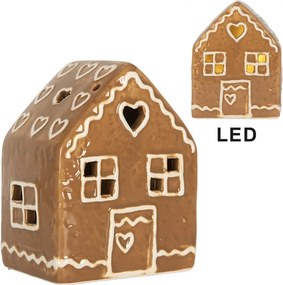 Perníková LED chalúpka Gingerbread Cott - 8*6*10 cm