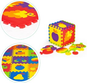 ECOTOYS Penová edukačná podložka EVA puzzle 20 dielov 148×119 cm protišmyková pre deti 3+