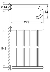 Grohe Essentials Authentic - Multi-vešiak na uteráky, kartáčovaný nikel 40660EN1