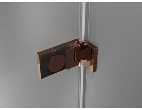 Mexen Lunar-F Duo, skladací sprchový kút 100 x 70 cm, 8mm číre sklo, profil ružové zlato, 836-100L-070P-60-00