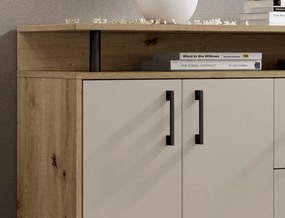 Komoda Drift, dub artisan/kašmírová béžová