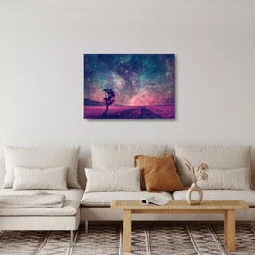 Sklenený obraz - Nadpozemská nočná obloha (70x50 cm)