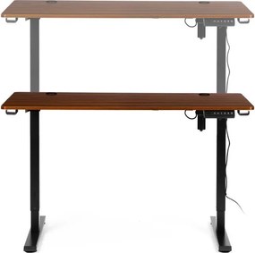 Elektrický nastaviteľný stôl 120 x 60 cm, nastaviteľná výška 72-117 cm, biely