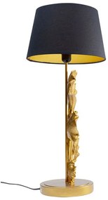 Leaf Gold stolová lampa 69cm zlatá/sivá
