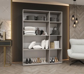 Šatníková skriňa 150 cm Mirabella 1 (kašmír + čierna). Akcia -18%. Vlastná spoľahlivá doprava až k Vám domov. 1126355