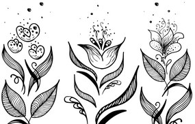 Tapeta jemné ľudové ornamenty - 450x300
