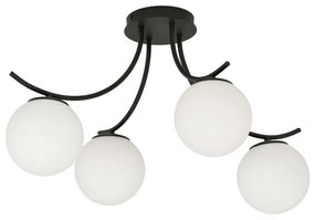 Prisadený luster BOSTON 4xE14/10W/230V čierna