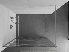 Mexen Kioto, sprchová zástena Walk-In 100 x 200 cm, 8mm číre sklo biely vzor, brúsená oceľ profil, 800-100-101-97-97