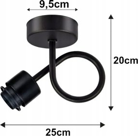 Závesné stropné svietidlo, vinuté (špirálové), loftový štýl – guľa