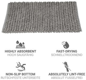 Sivá textilná kúpeľňová predložka 50x80 cm Solivo – Wenko