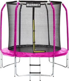 Marimex | Trampolína Marimex Standard 244 cm ružová + ochranná sieť + rebrík ZADARMO | 19000110